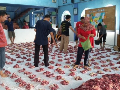 Pemotongan daging qurban
